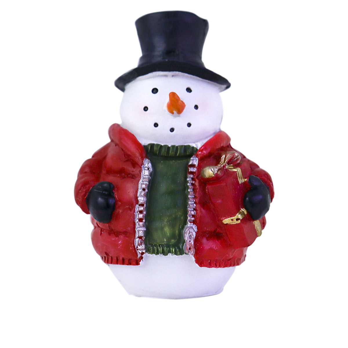 Figura de Muñeco de Nieve con Regalo