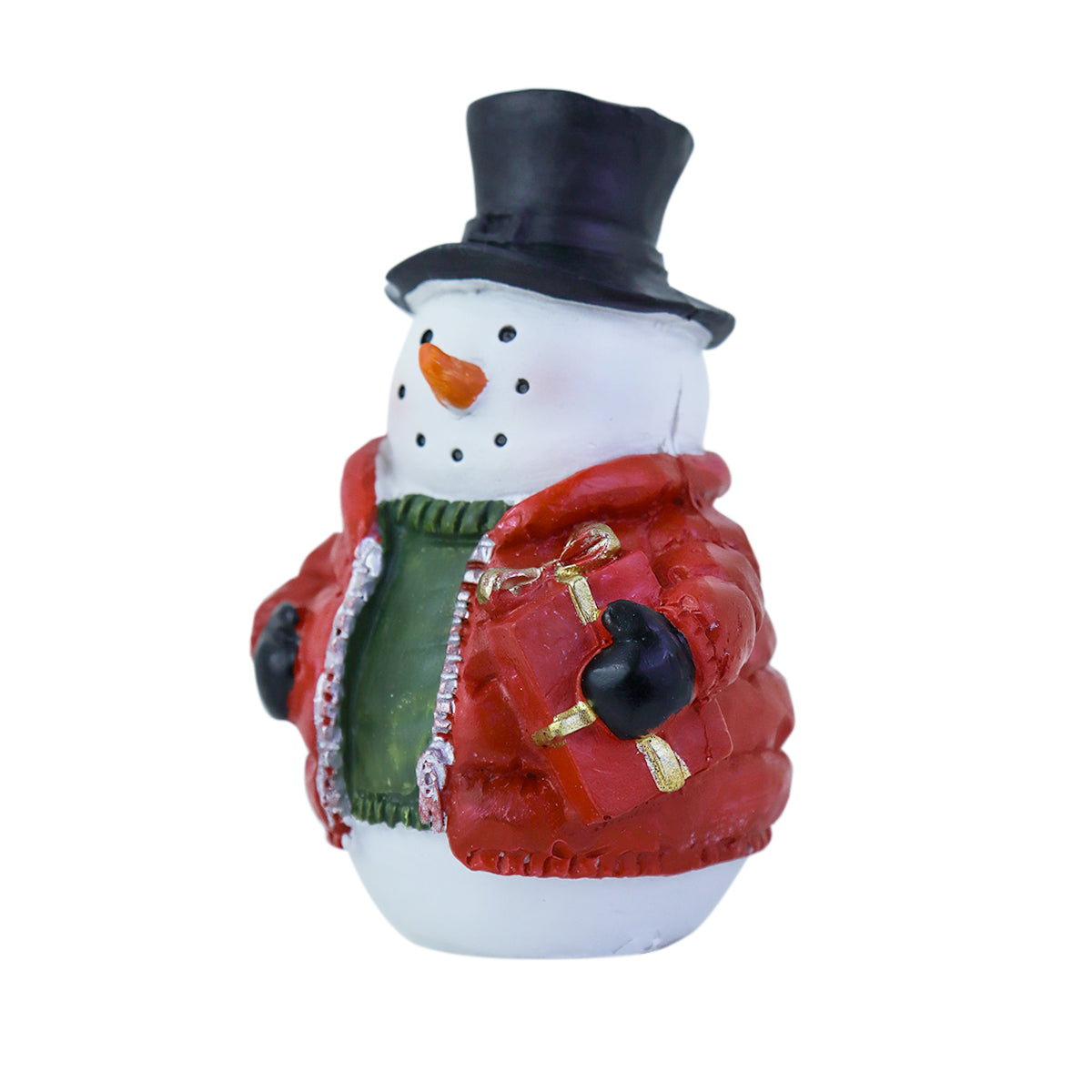 Figura de Muñeco de Nieve con Regalo