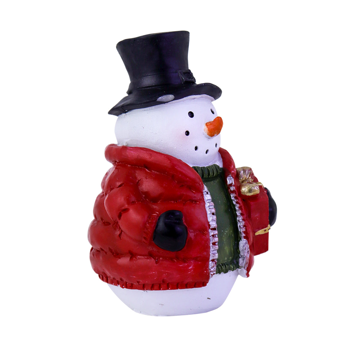 Figura de Muñeco de Nieve con Regalo
