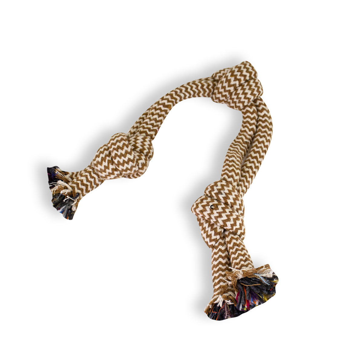 Juguete de Cuerda con 3 Nudos color Café para Mascota