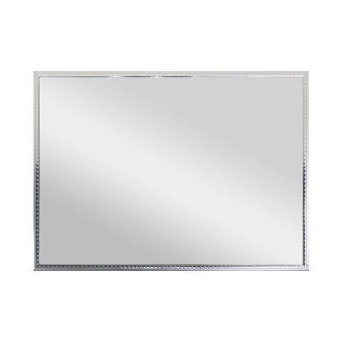 Espejo con Marco Decorado, color Plata, 25x34cm