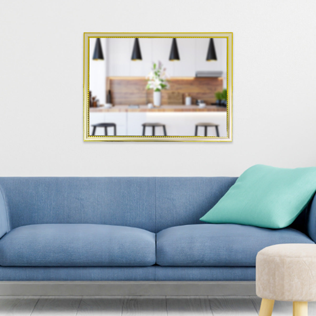 Espejo con Marco color Oro, 30x40cm