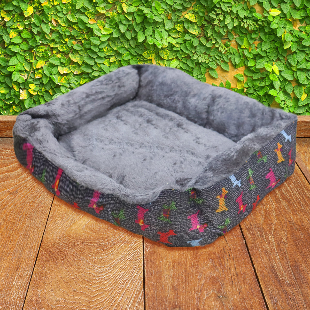 Cama para Mascota, con Diseño de Perritos, 43x32x12cm