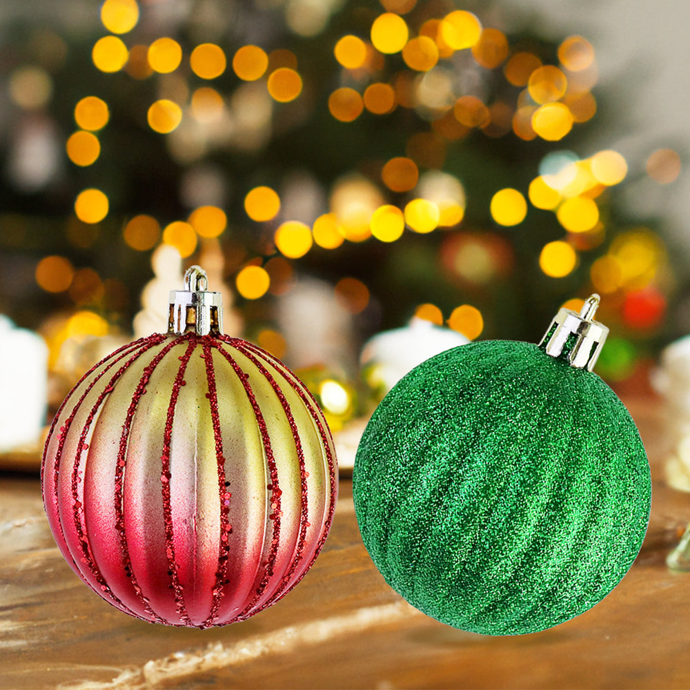 Esferas de Navidad color Verde y Rojo