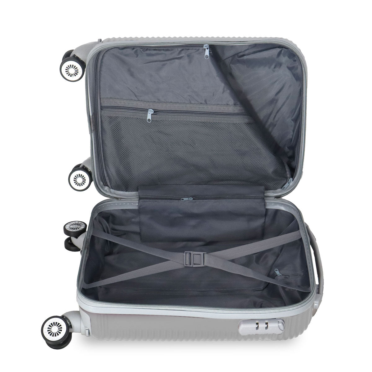 Maleta de Viaje Kenia, Color Gris 40.6x19x30cm