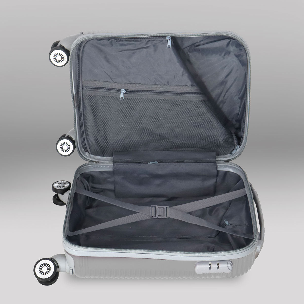 Maleta de Viaje Kenia, Color Gris 40.6x19x30cm