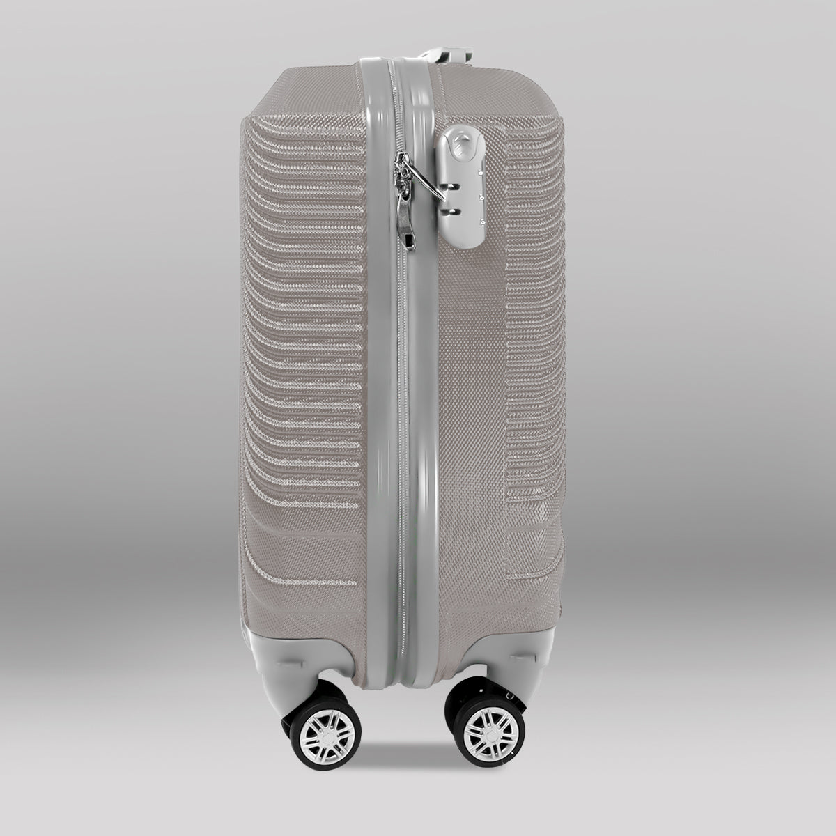 Maleta de Viaje Líneas Diagonal, Color Gris 40.6x19x30cm