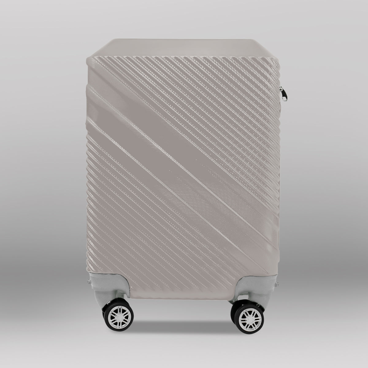Maleta de Viaje Líneas Diagonal, Color Gris 40.6x19x30cm
