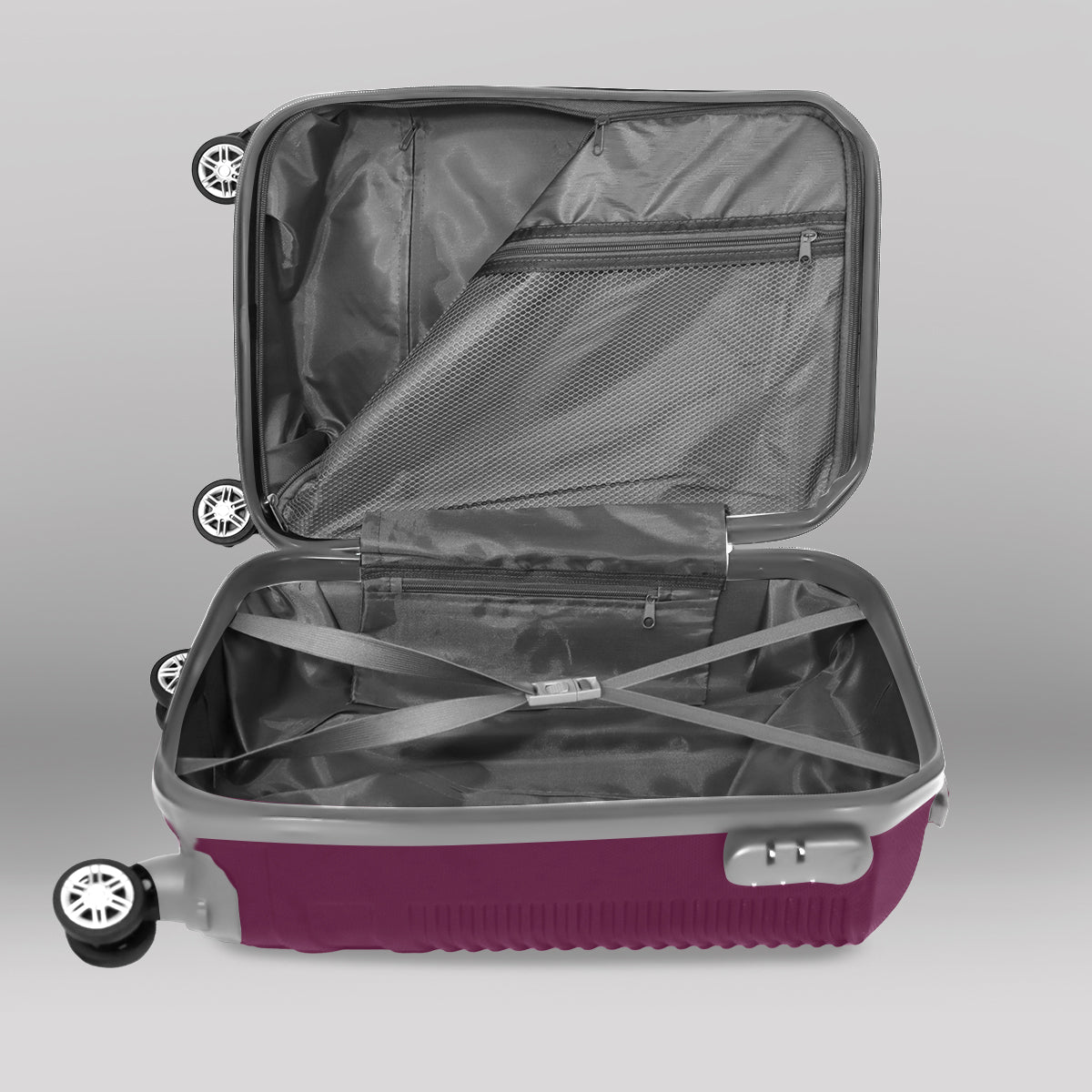 Maleta de Viaje, color Morado 40.6x19x30cm