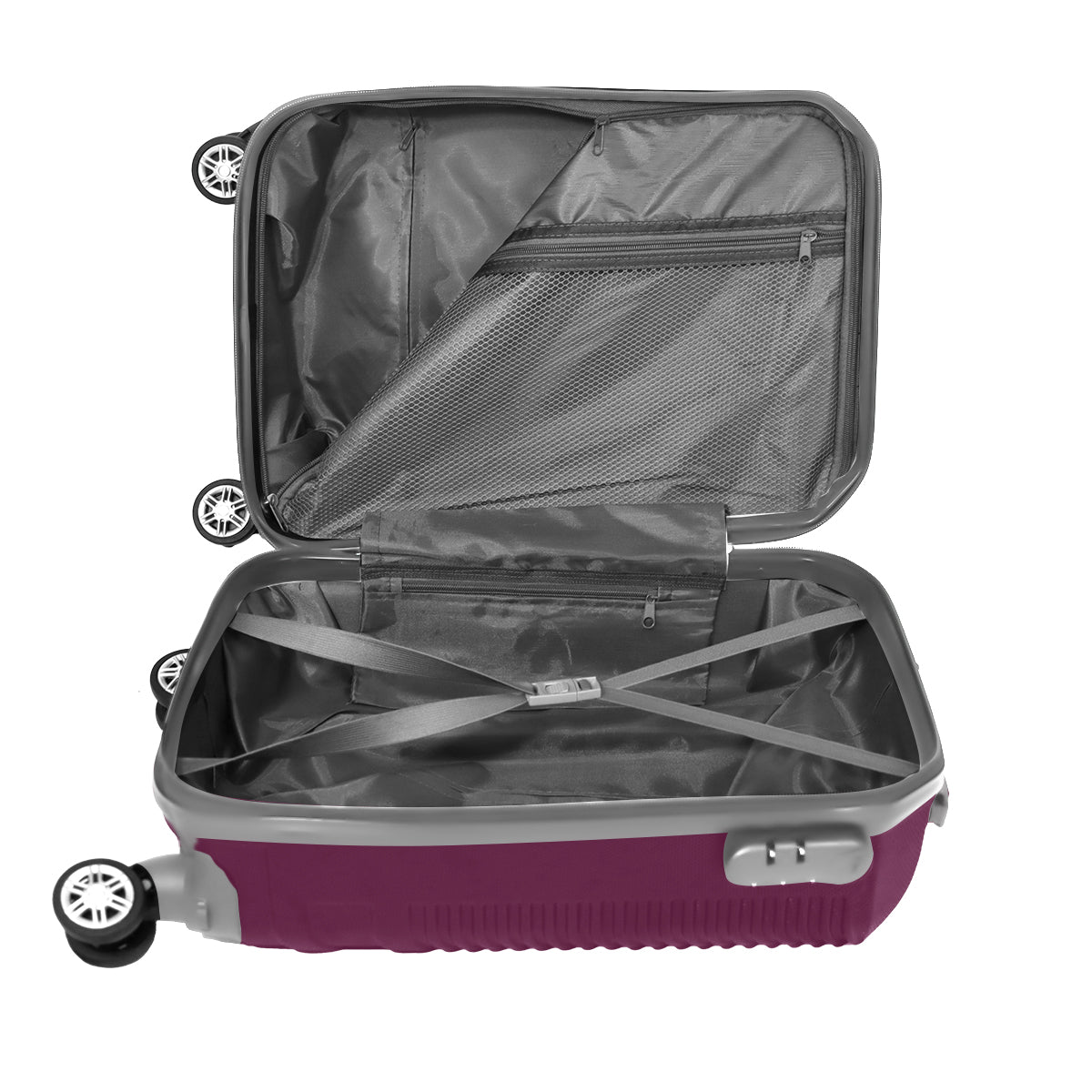 Maleta de Viaje, color Morado 40.6x19x30cm