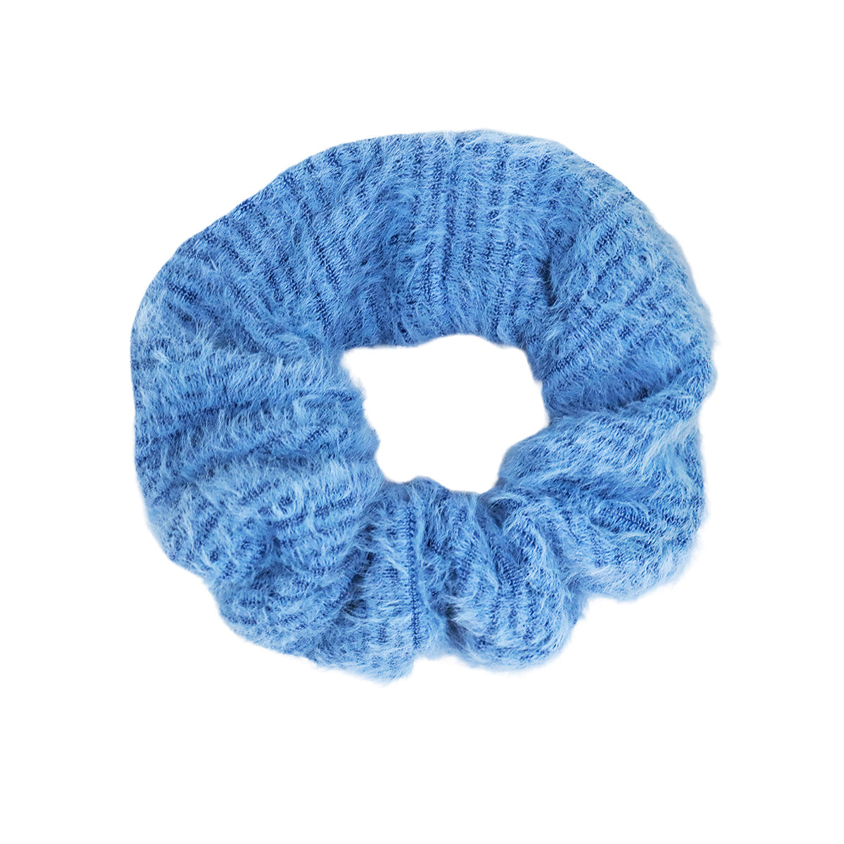 Scrunchie con Textura Suave color Azul