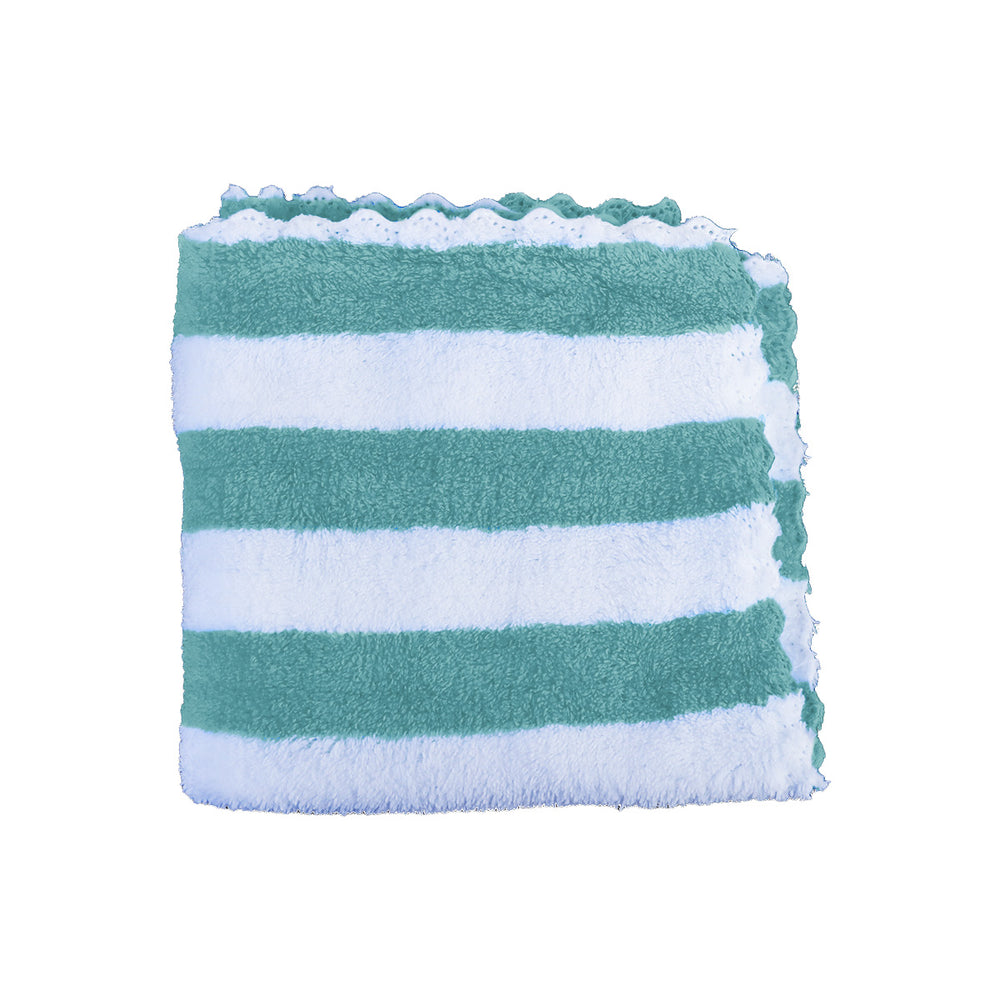 Set de 2 Trapos de Microfibra color Verde con Blanco, 30x30cm