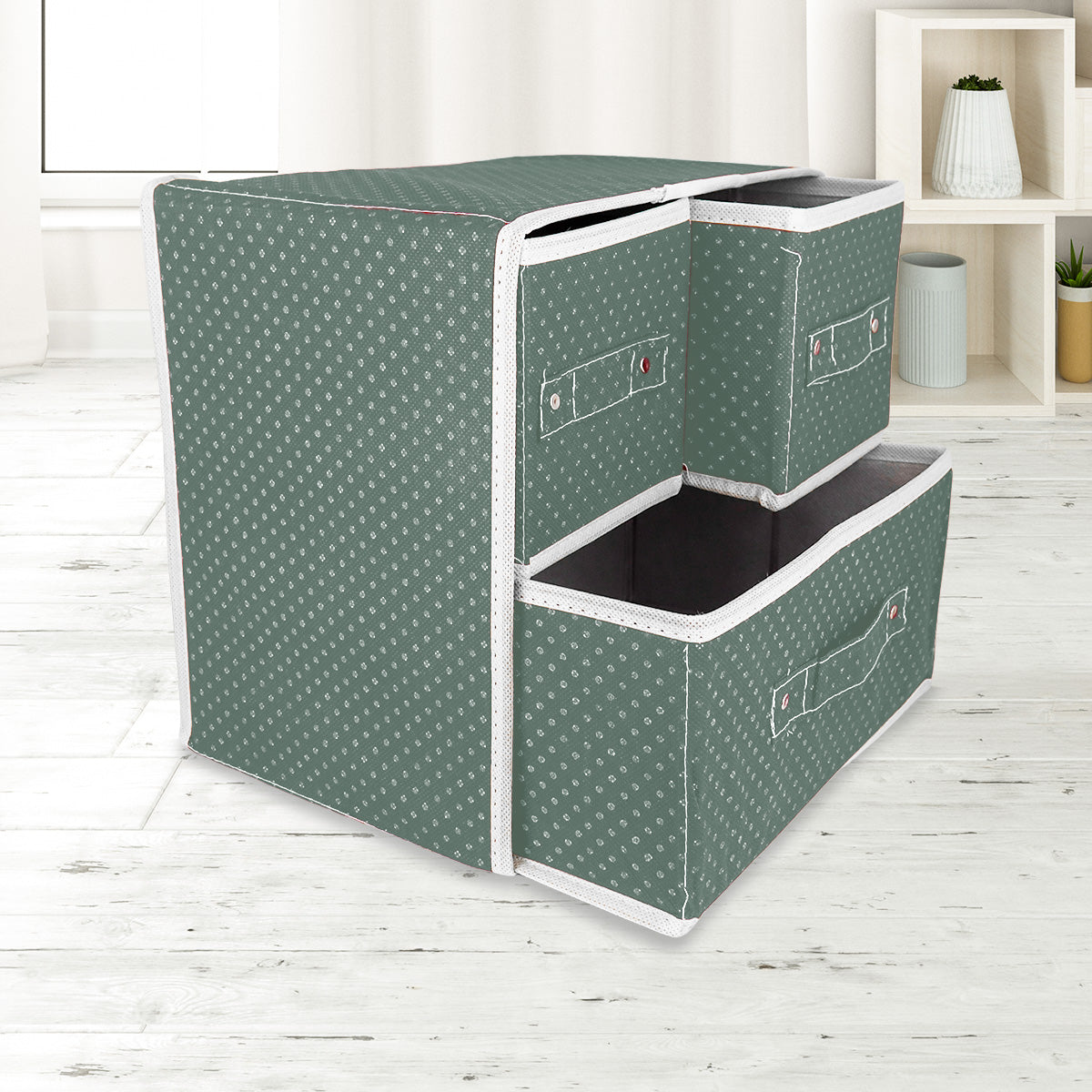 Caja Non Woven color Olivo para Almacenamiento