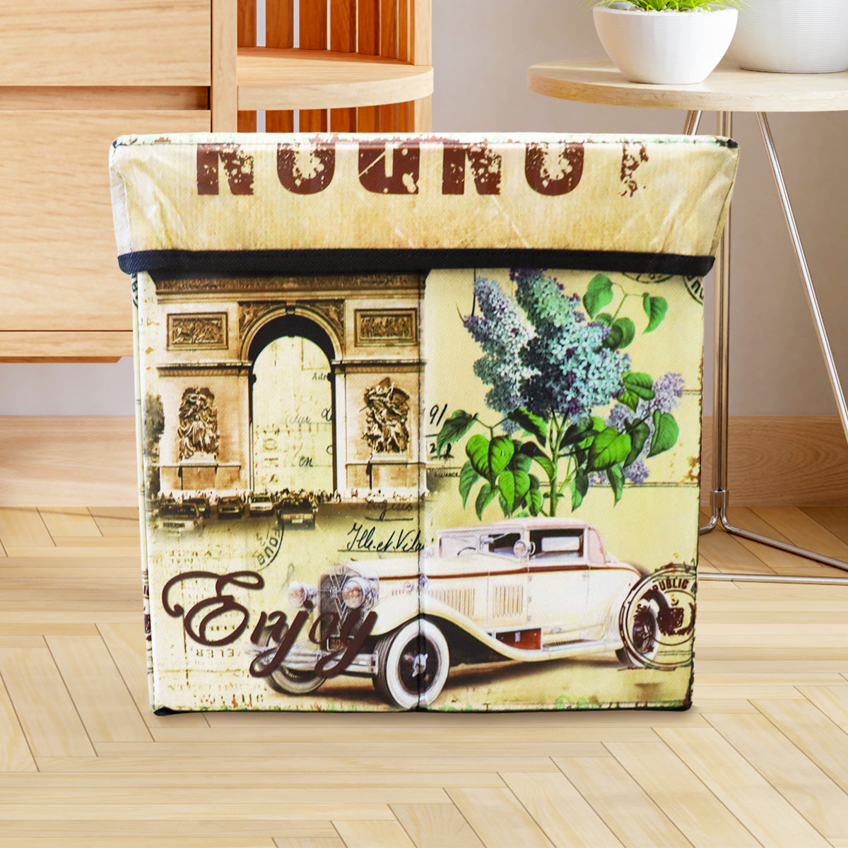 Caja Cuadrada para Almacenamiento, Diseño Clásico