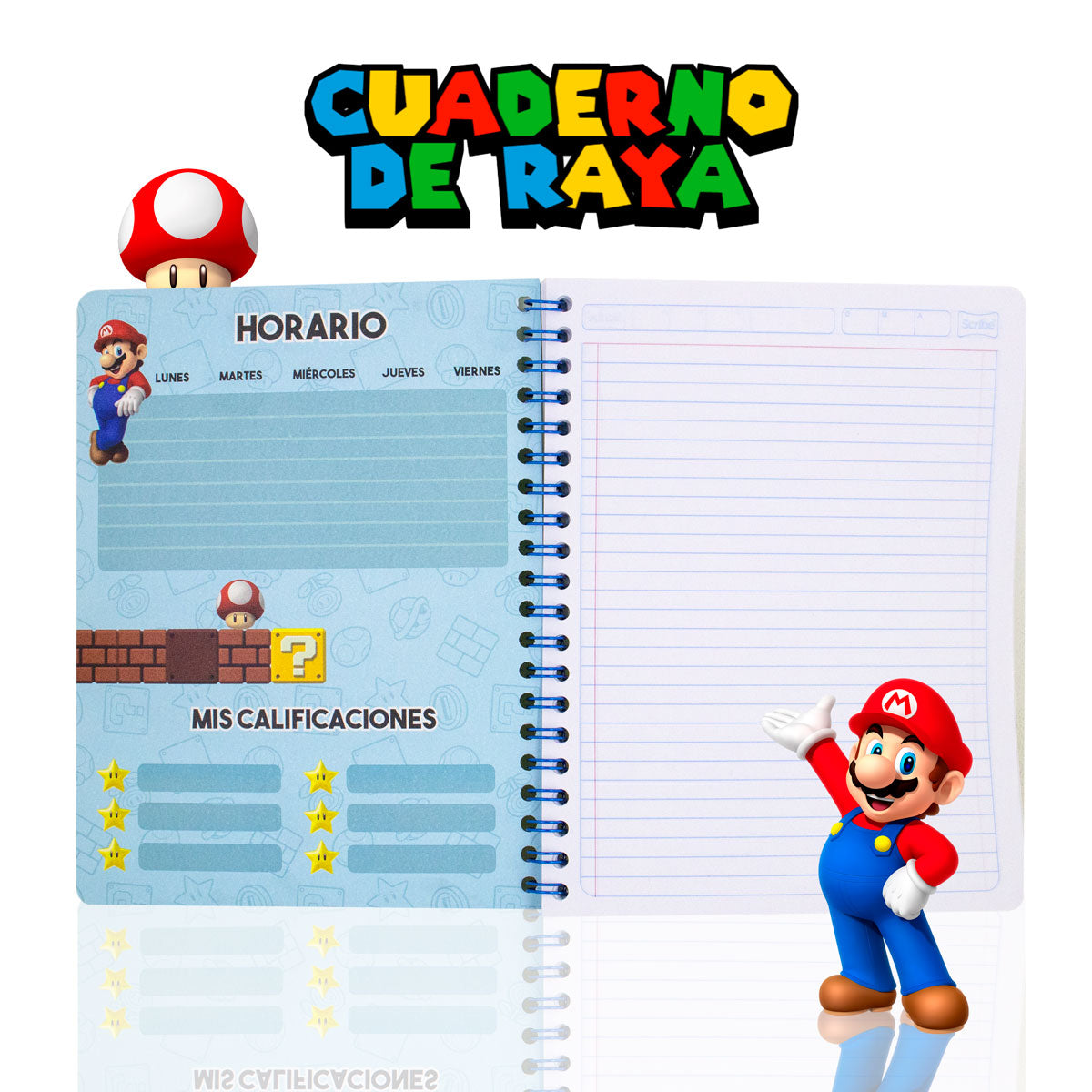 Cuaderno Profesional Scribe Mario Bros, 100 hojas Raya