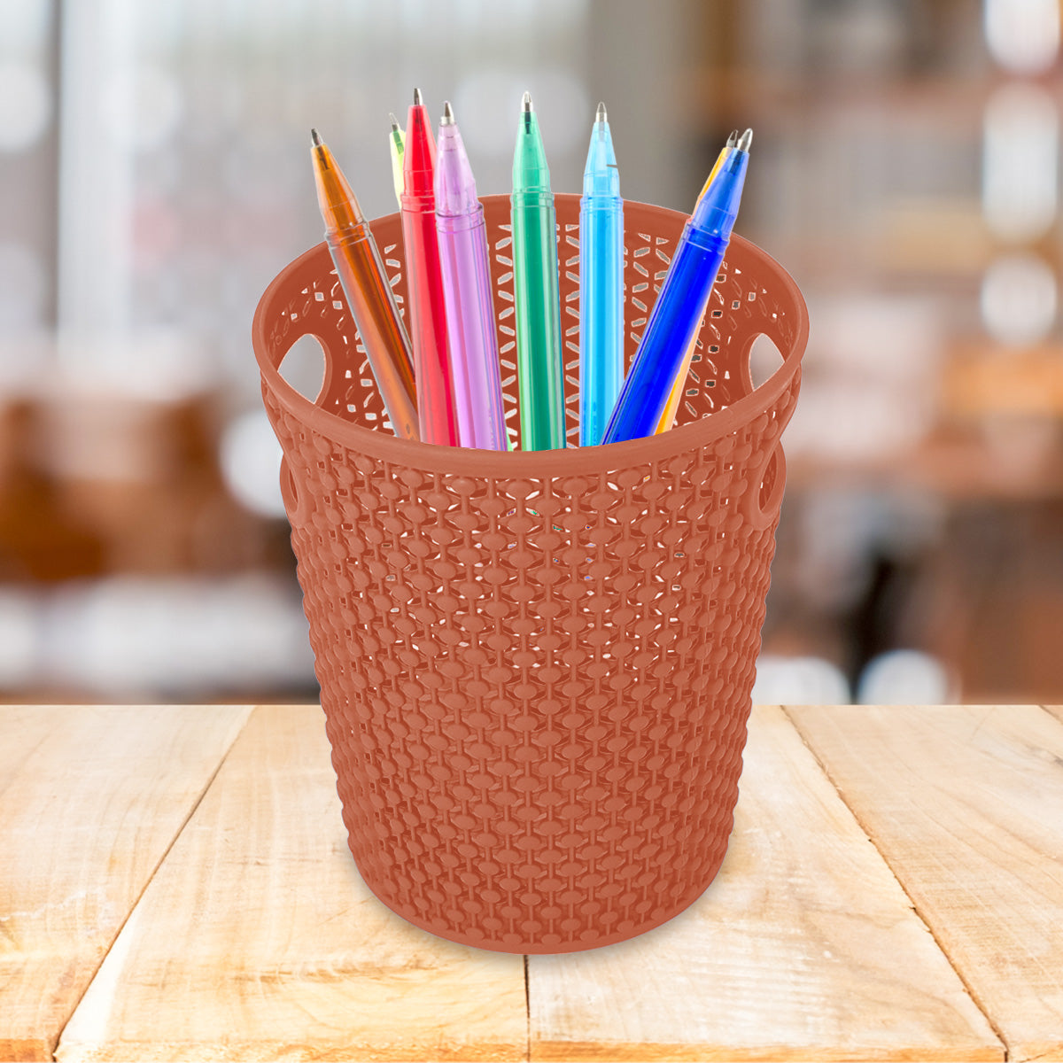 Canasta Calada Organizadora Multiusos color Naranja, 16cm