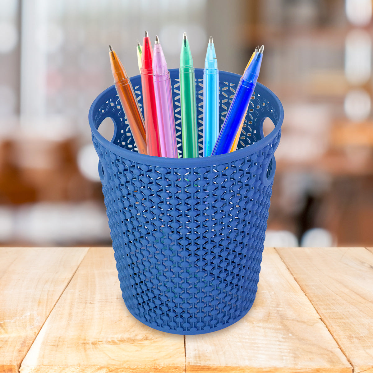 Canasta Calada Organizadora Multiusos color Azul, 16cm