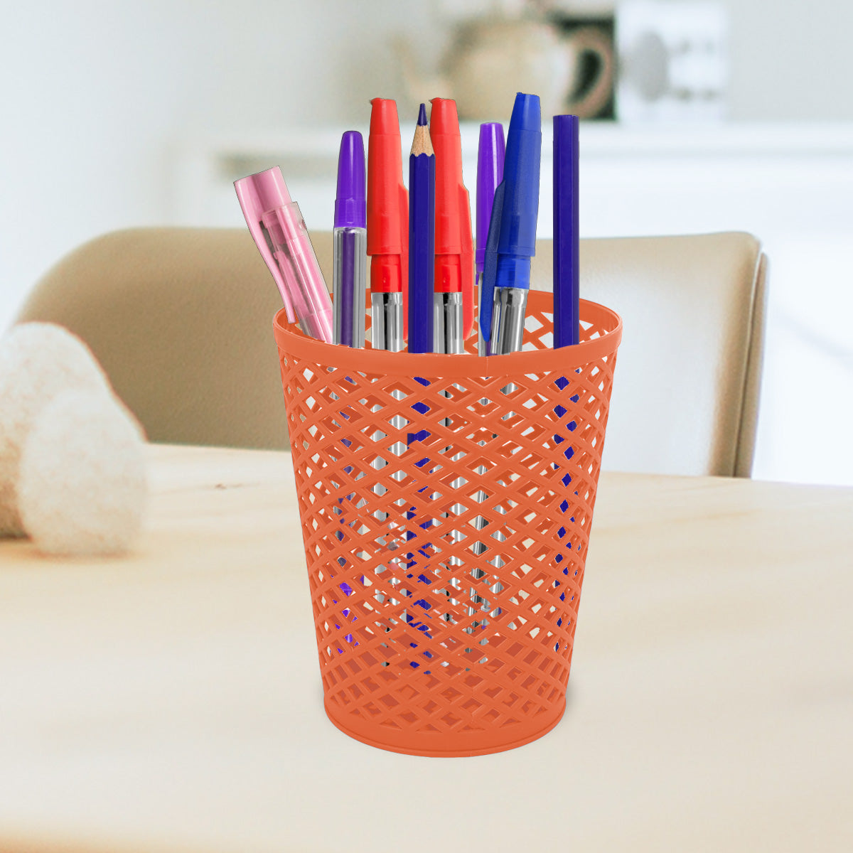 Canasta Calada Organizadora Multiusos color Naranja