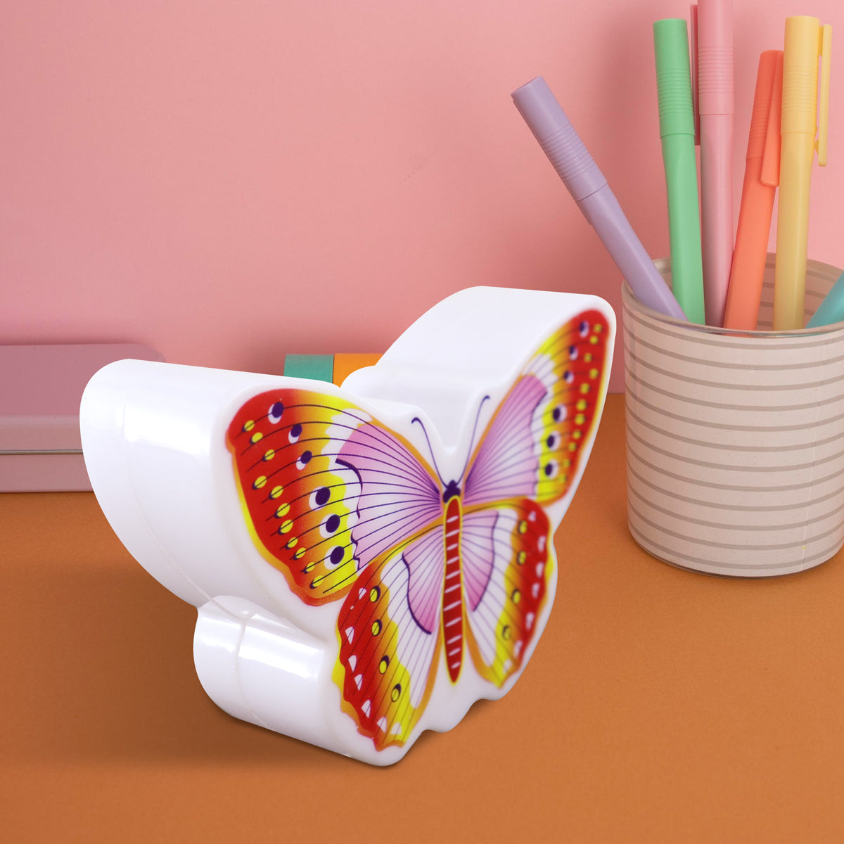 Lámpara LED de Pared en Forma de Mariposa, color Rojo