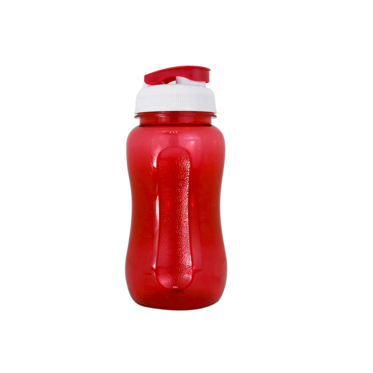 Botella de Plástico con Tapa, color Rojo, 500ml
