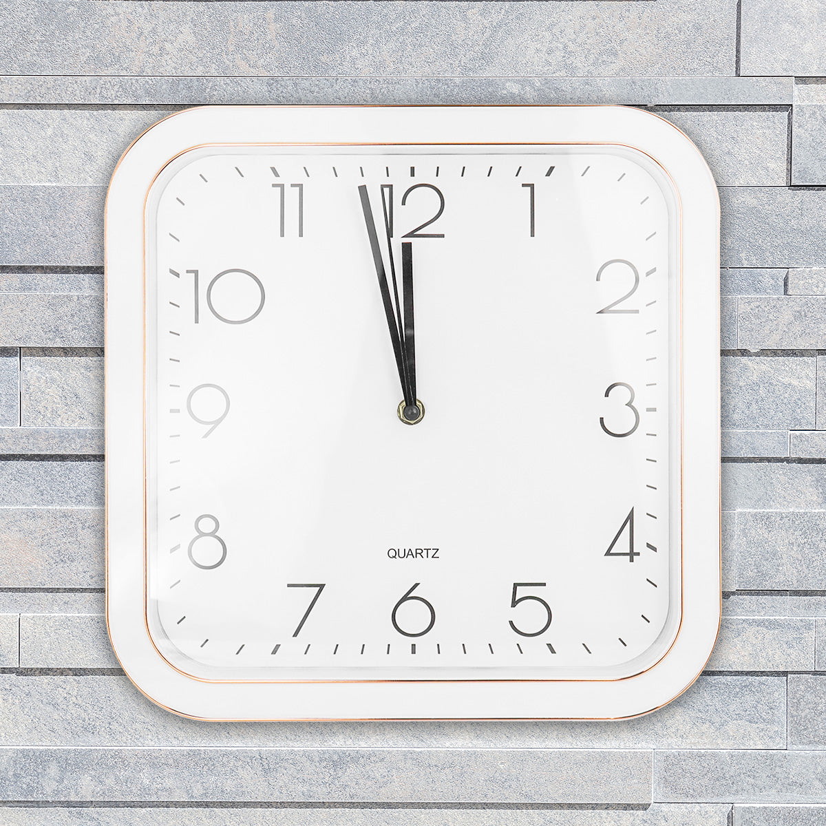 Reloj Cuadrado de Pared, color Blanco