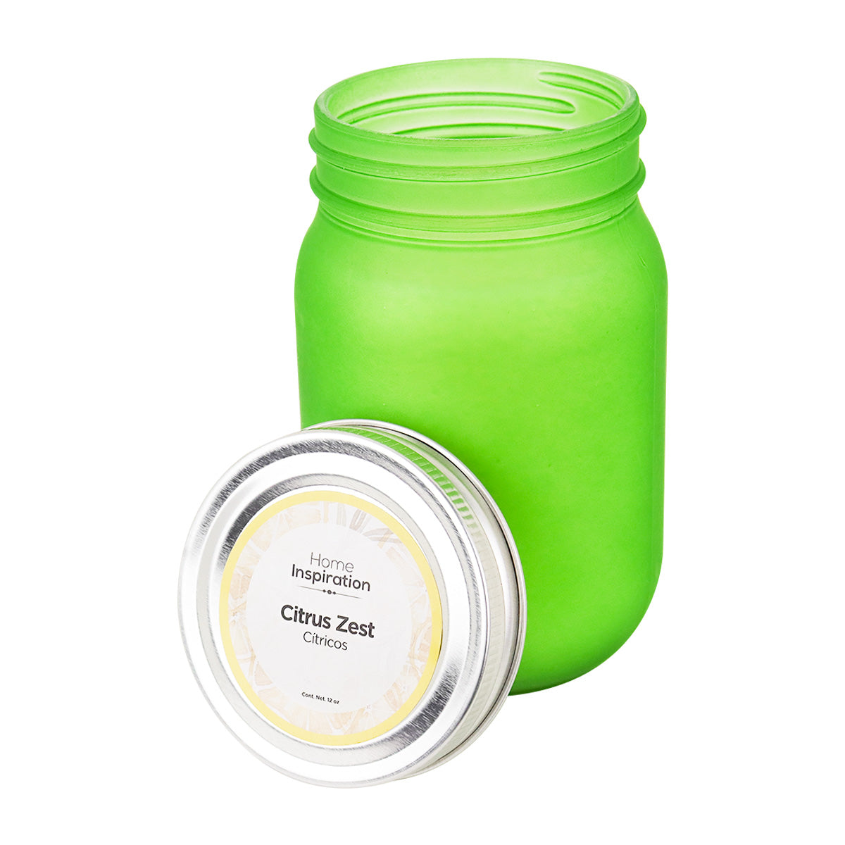 Vela Aromática en Tarro color Verde con Tapa 340gr, Home Inspiration