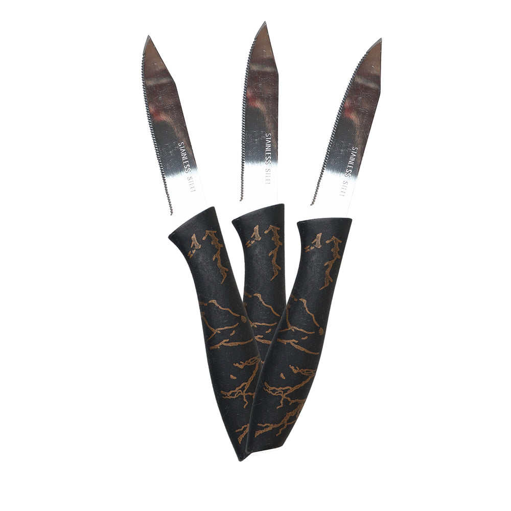 Set de 3 Cuchillos Inkanto color Negro para Cocina