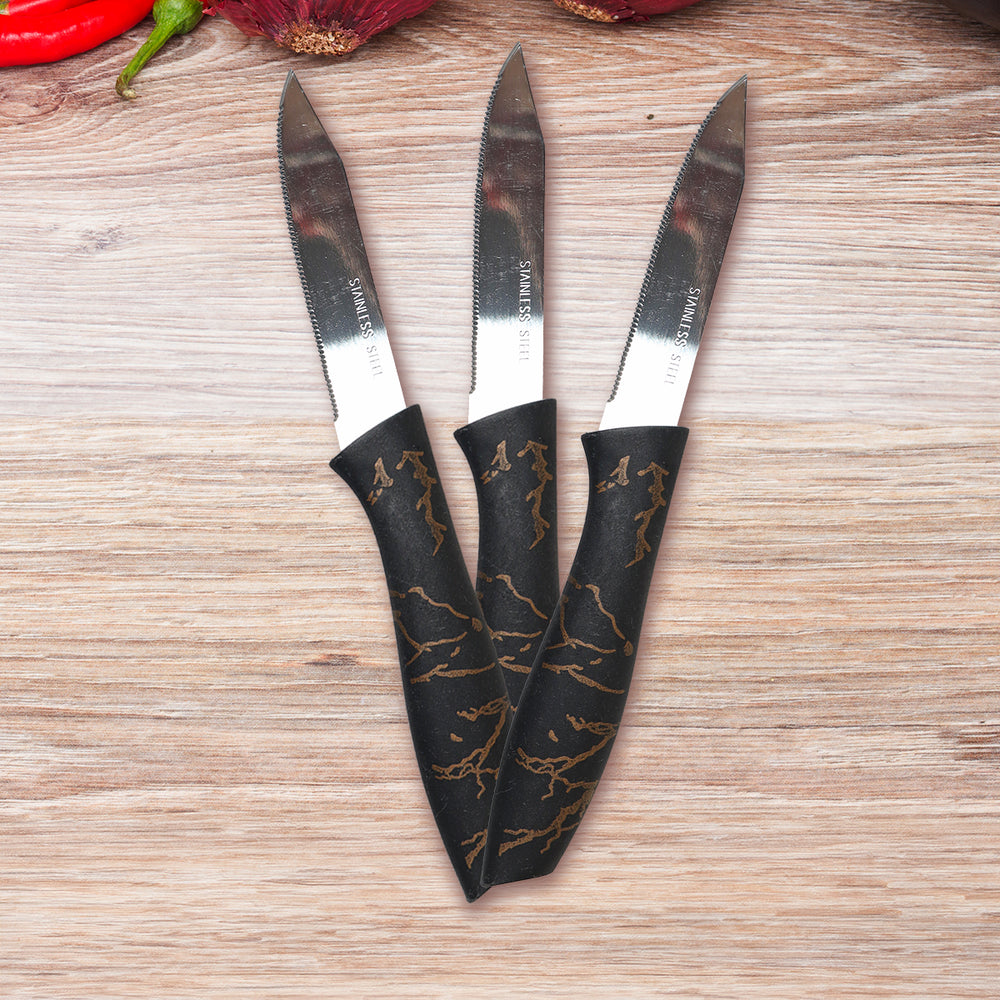 Set de 3 Cuchillos Inkanto color Negro para Cocina