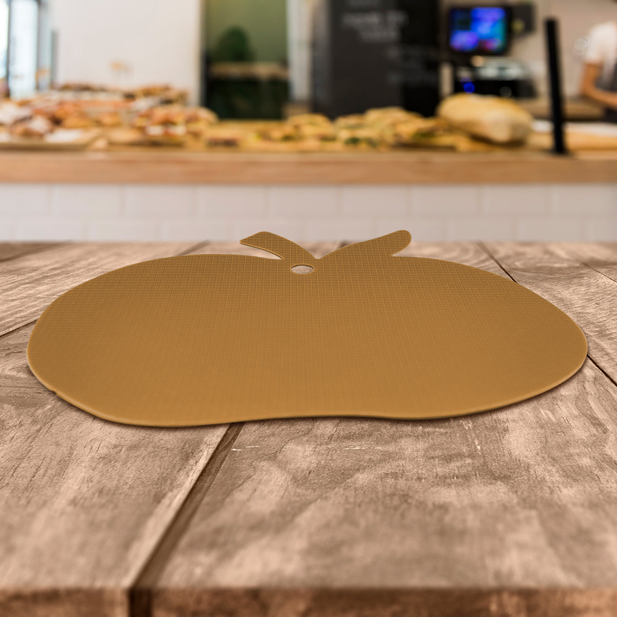 Tabla para Picar en Forma de Manzana, color Marrón