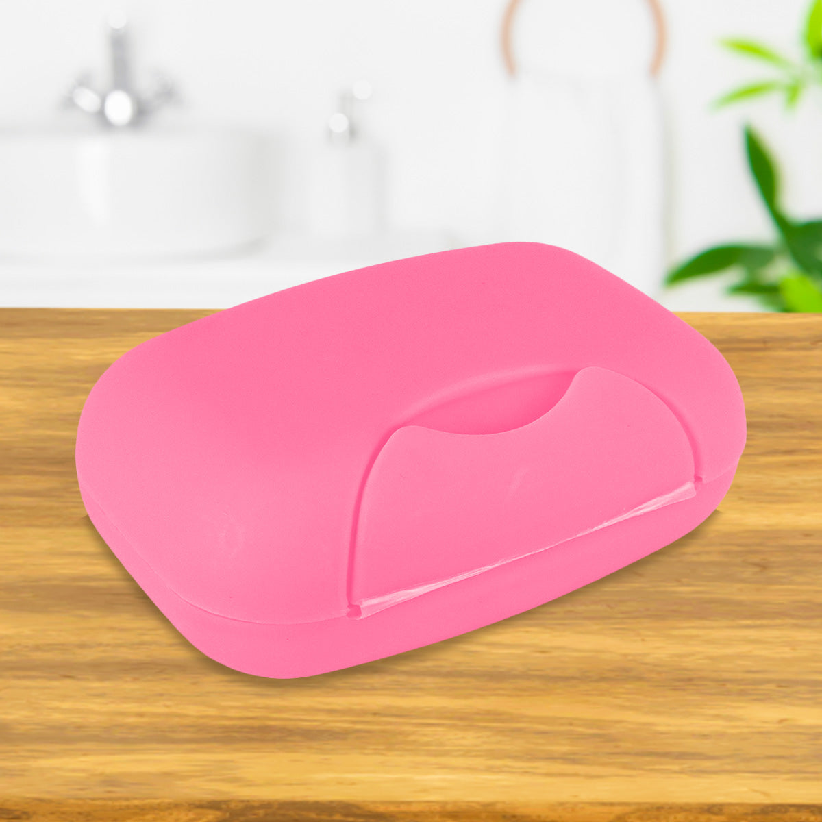 Jabonera Portátil, color Fucsia