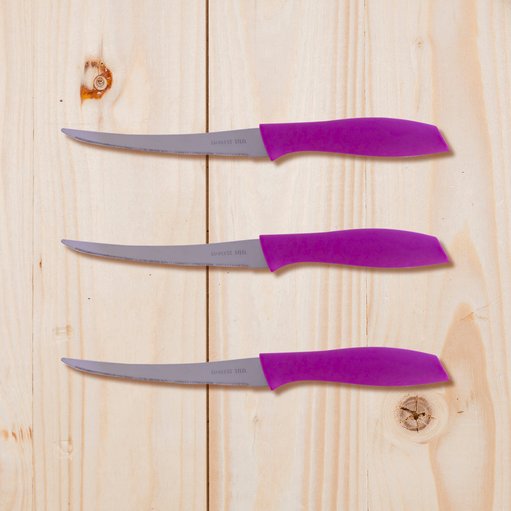 Inkanto, Set de Cuchillos de Cocina, color Rosa, 3 pzas