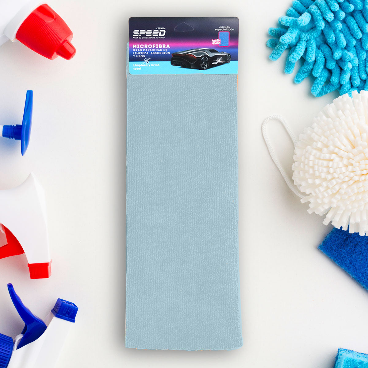 Toalla de Microfibra para Auto, Color Azul Cielo, Tuning1