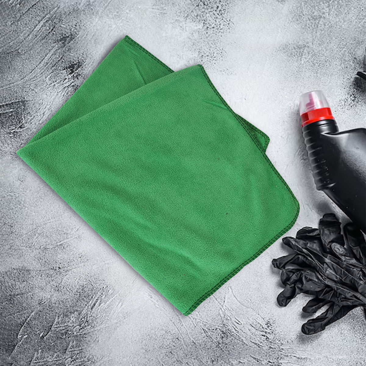 Toalla de Microfibra color Verde para Auto, 50x50cm, Tuning1