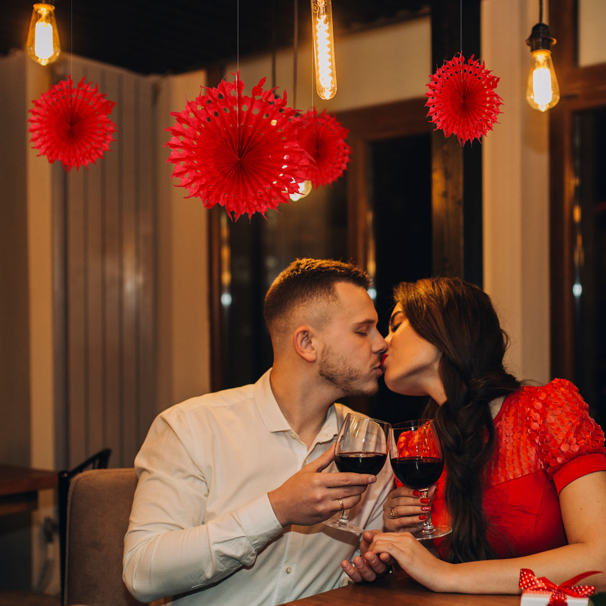 Decoración Colgante para San Valentín, color Rojo