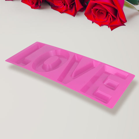 Charola de Plástico, color Rosa, Love