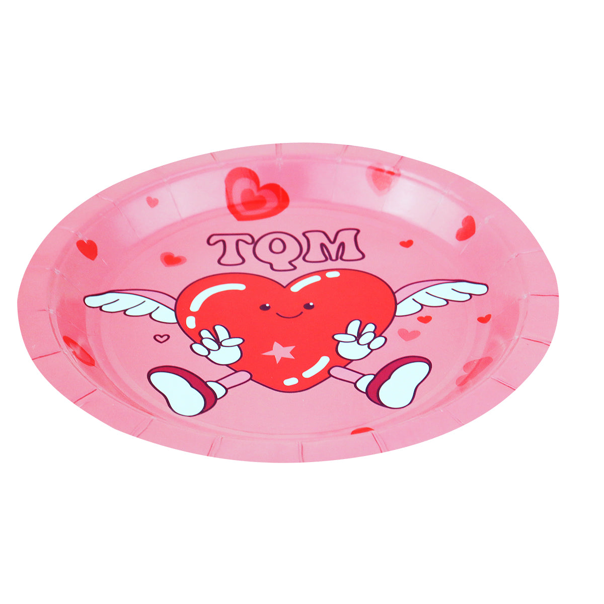 Platos de Desechables Decorativos, color Rosa, 10 piezas