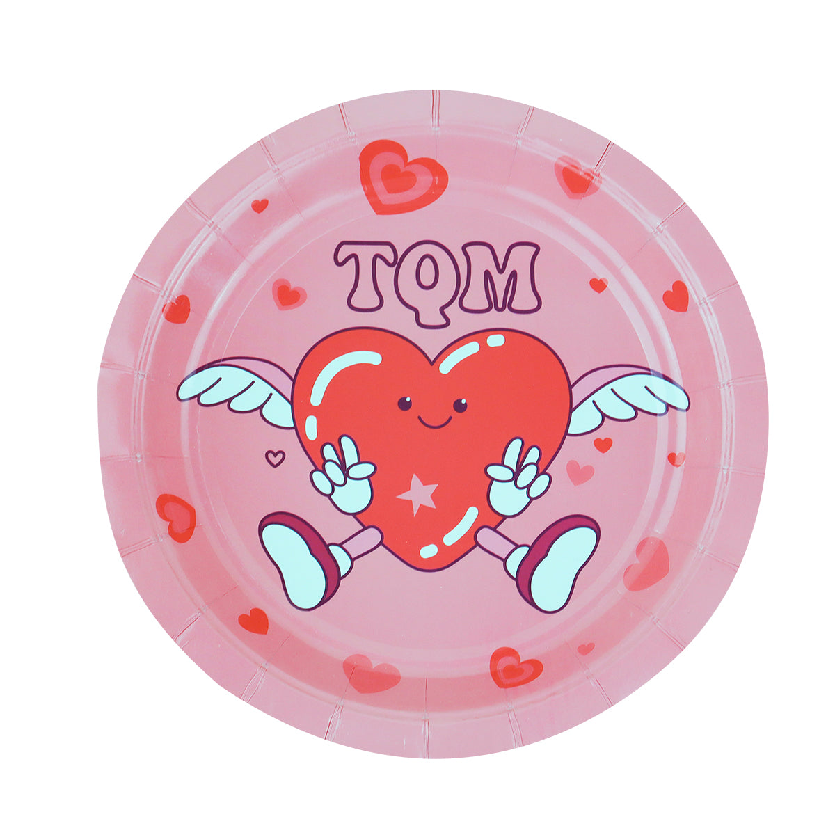 Platos de Desechables Decorativos, color Rosa, 10 piezas