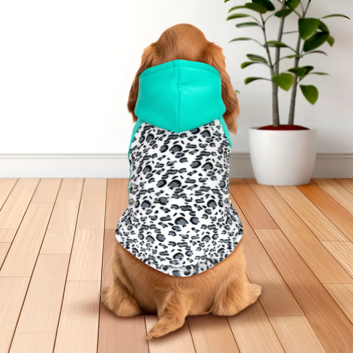 Sudadera para Mascota, Animal Print, Color Aqua