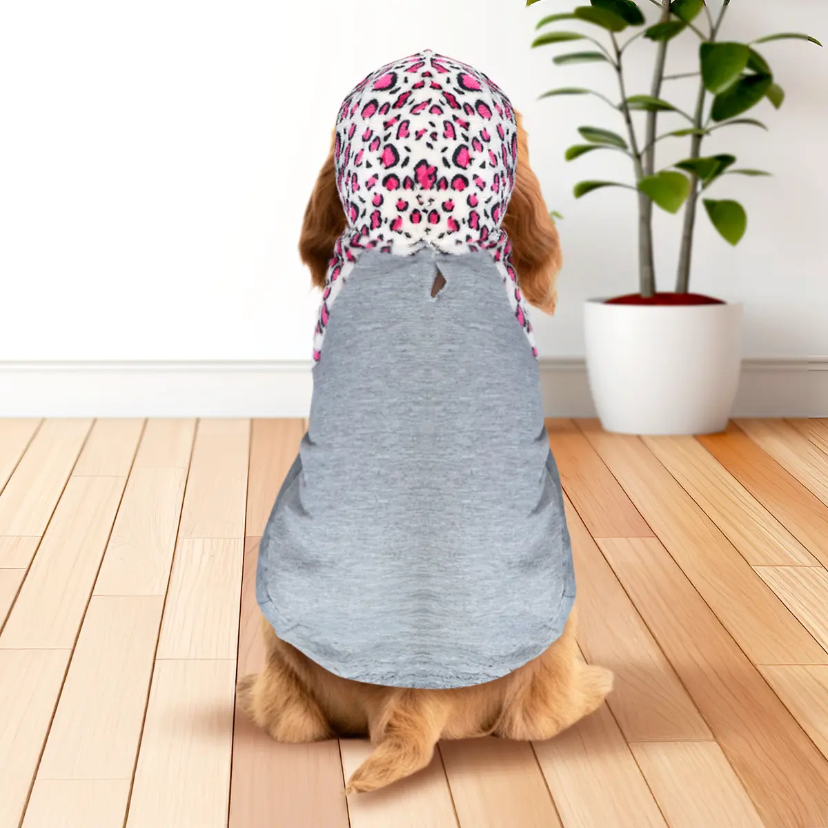 Sudadera para Mascota, Color Rosa, Animal Print