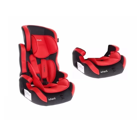 Autoasiento Tipo Booster, color Rojo con Negro, Infanti