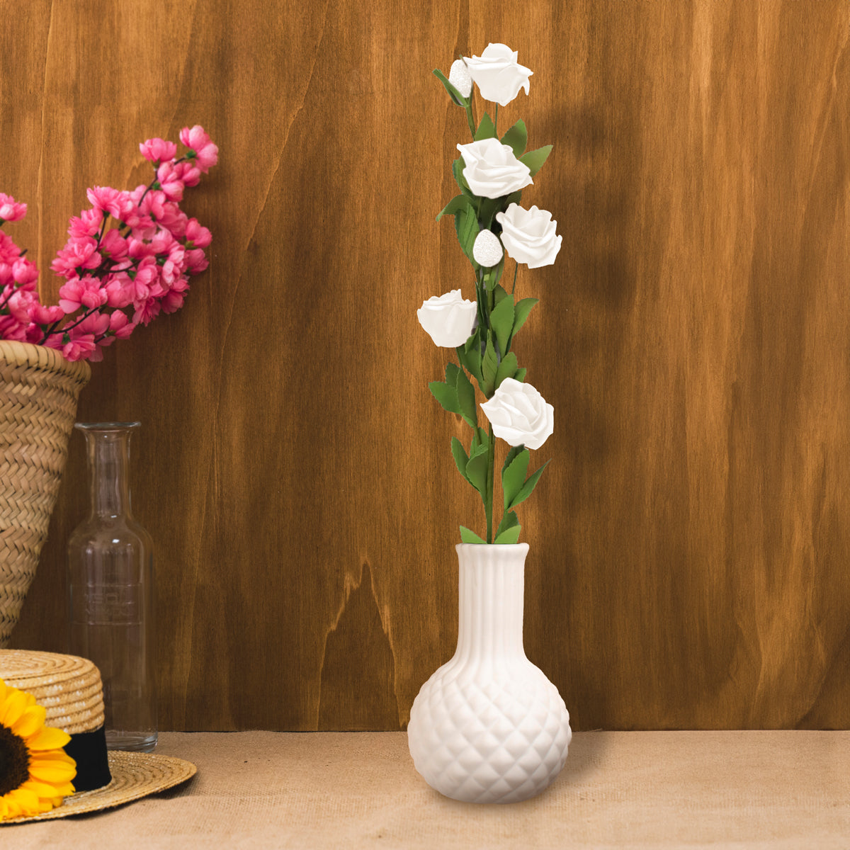 Flor Artificial color Blanco