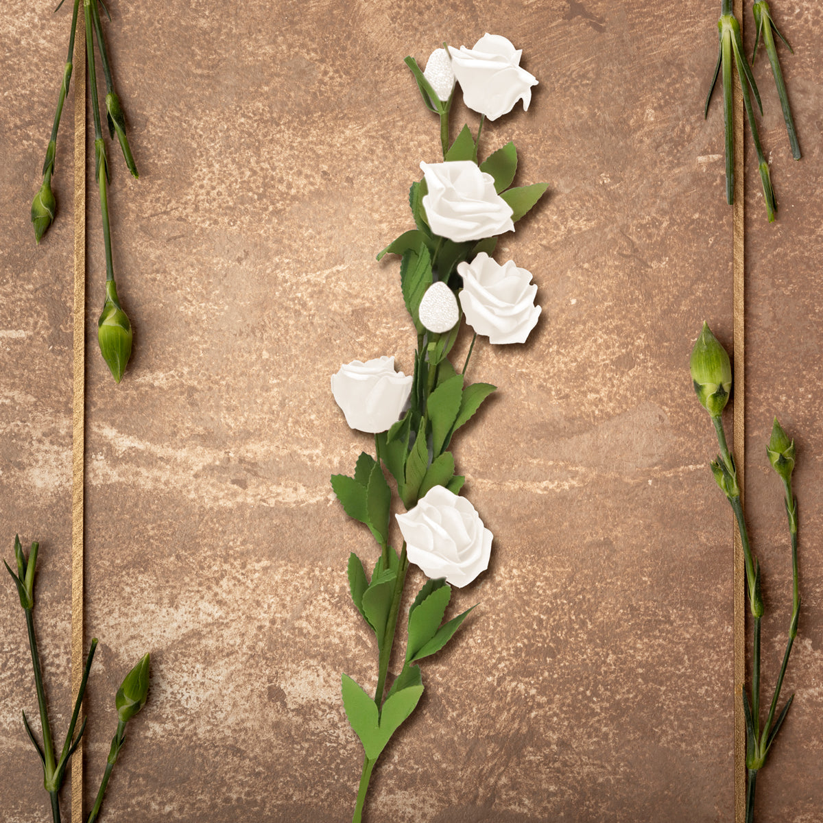 Flor Artificial color Blanco