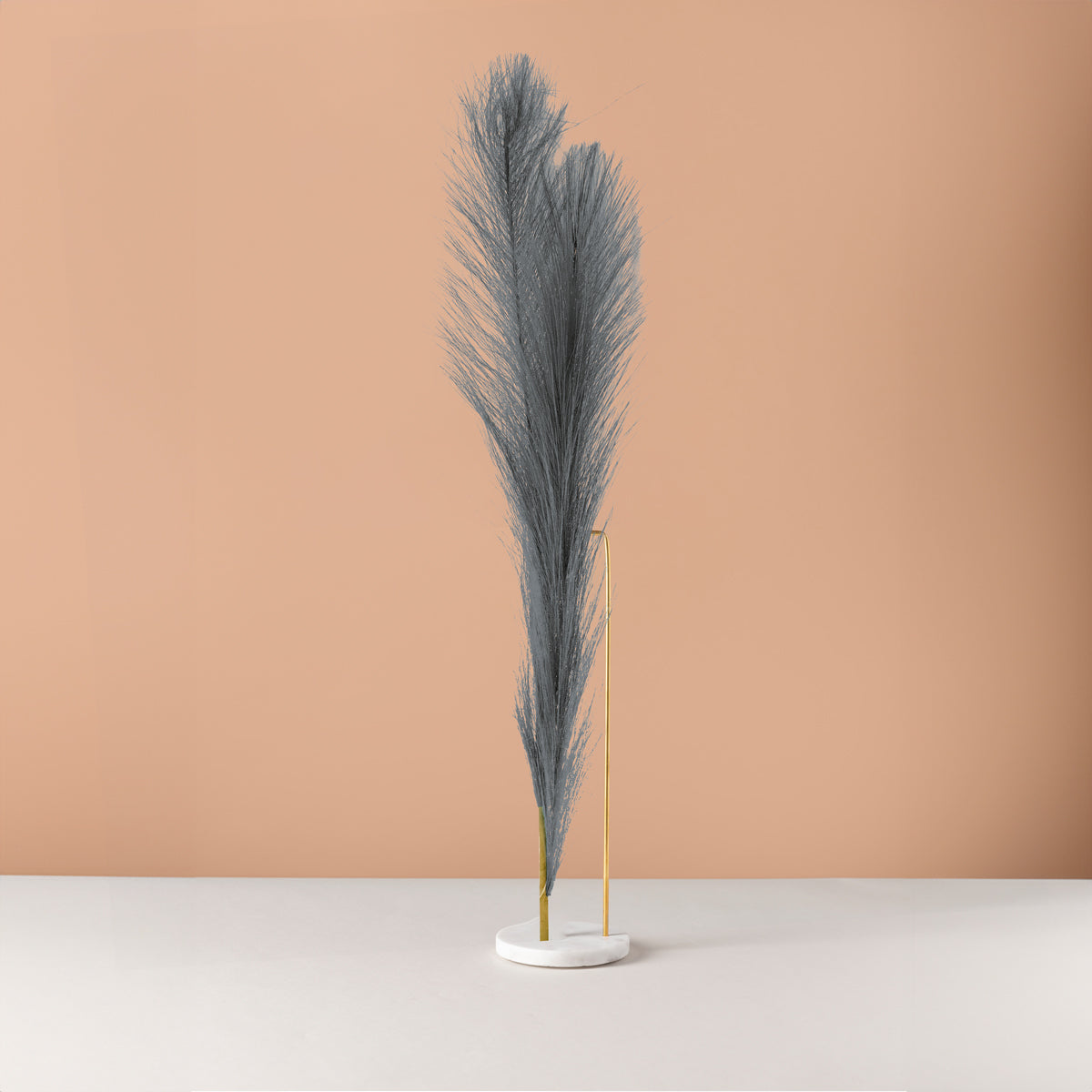 Decoración de Hierba de Pampa Sintética, color Gris