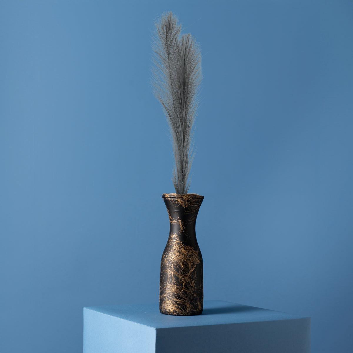 Decoración de Hierba de Pampa Sintética, color Gris