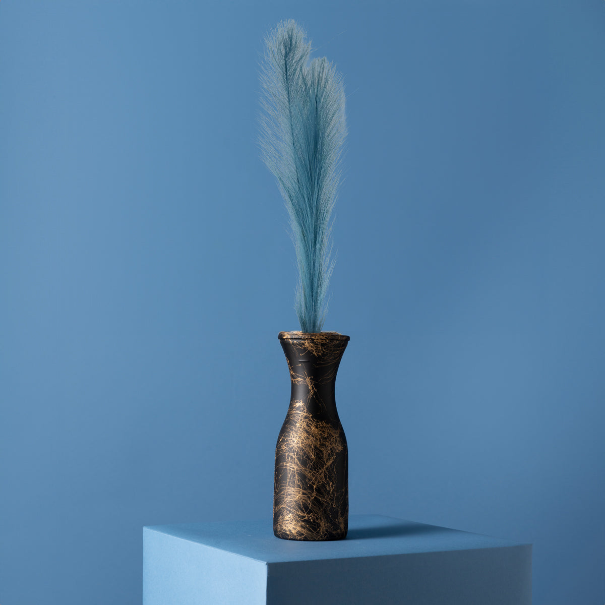 Decoración de Hierba de Pampa Sintética, color Azul