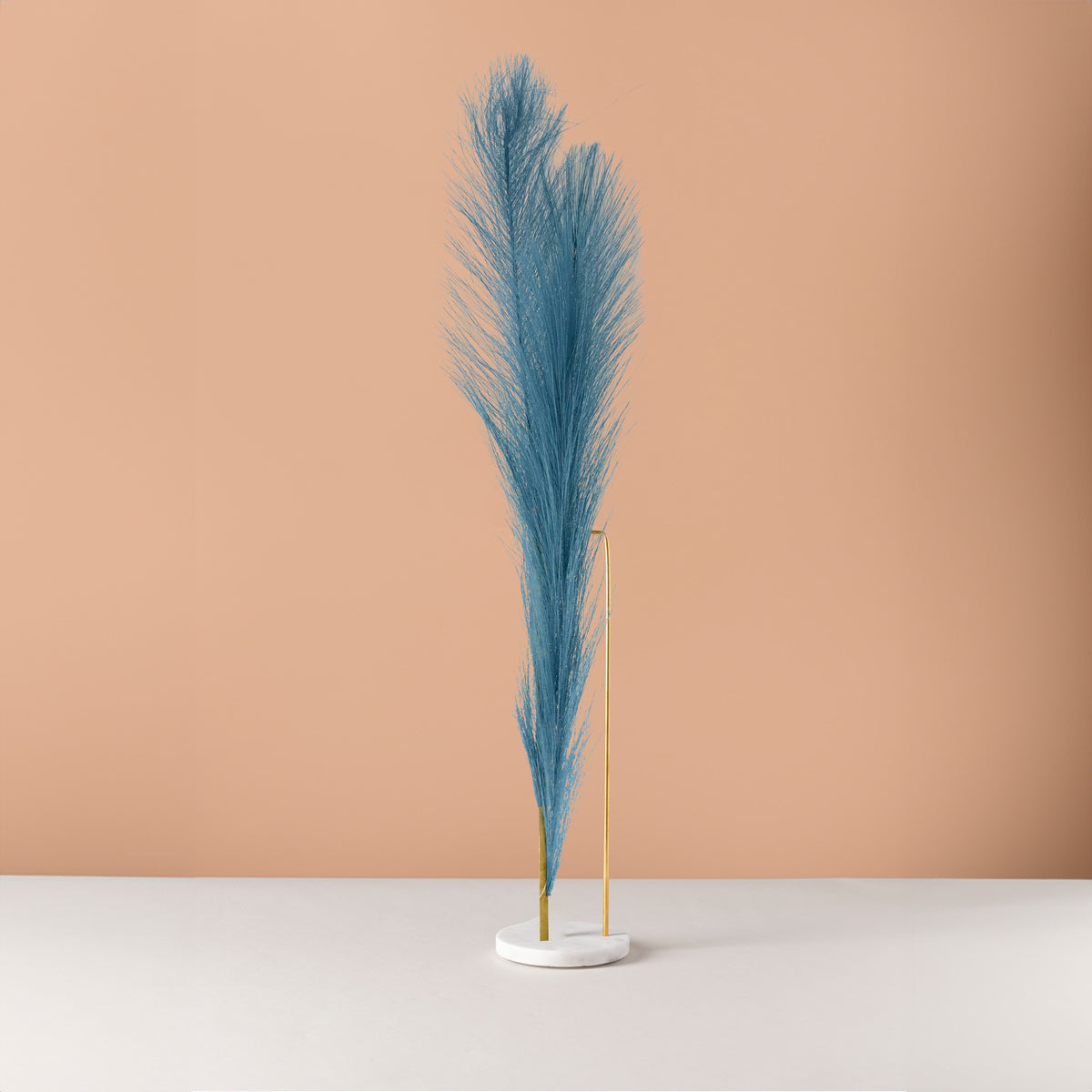 Decoración de Hierba de Pampa Sintética, color Azul