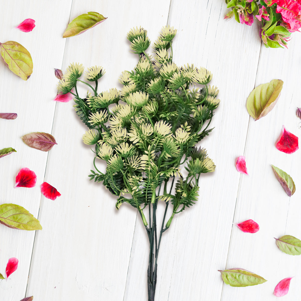 Follaje Artificial Decorativo con 6 Ramas. color Amarillo