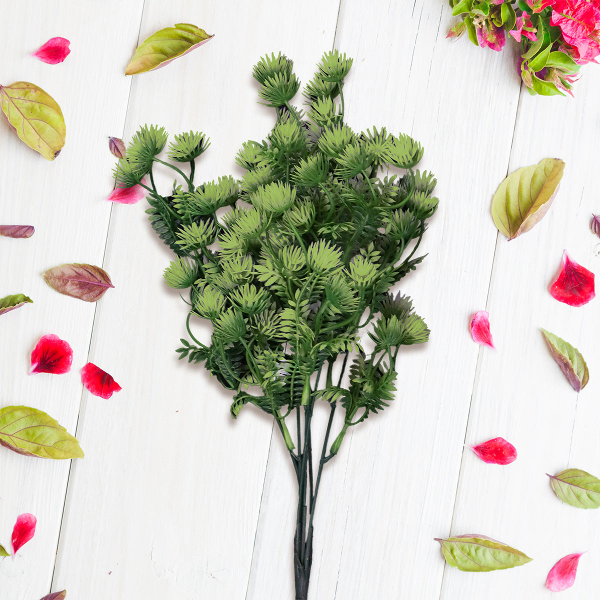 Follaje Artificial Decorativo con 6 Ramas. color Verde