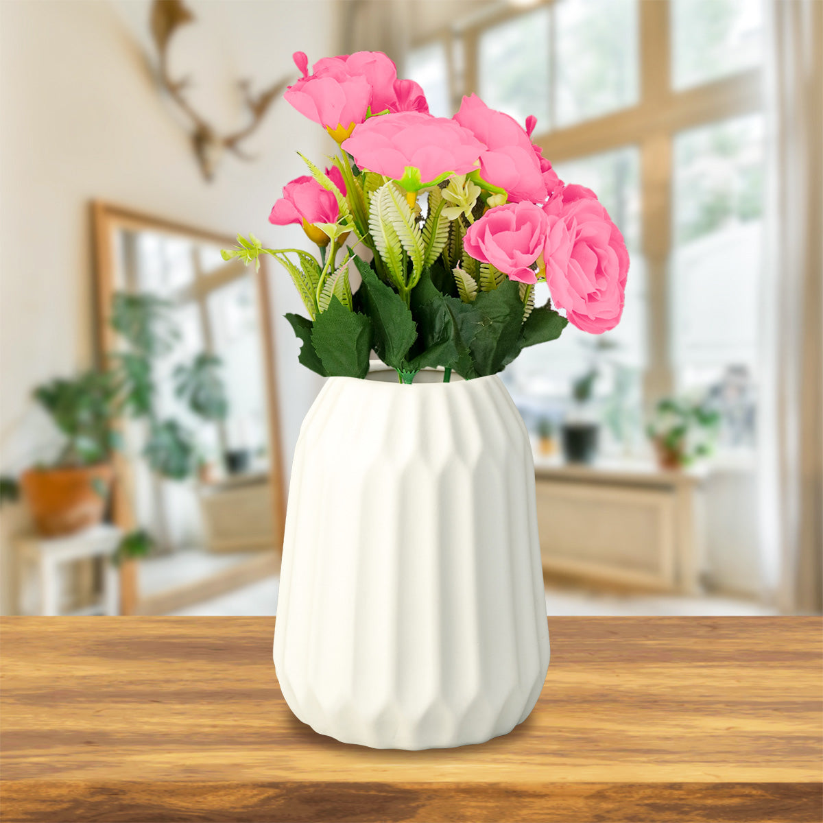 Ramo de Peonías Artificiales color Fucsia