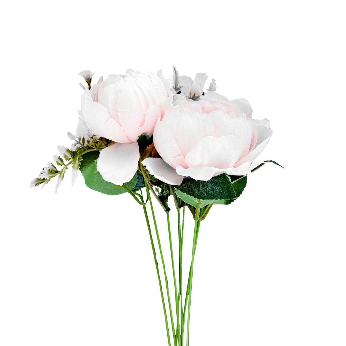 Ramo de Rosas Artificiales con 7 Ramas, color Blanco